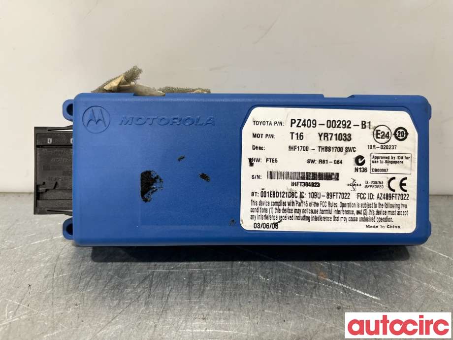 Styreenhet diverse til Toyota RAV4, 2006-2009 (Type III, Fase 1)  (TOYOTA|NO NR)