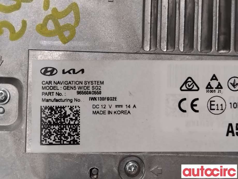 Bilstereo navigasjon til Kia Niro EV 2022-->>  (KIA|96560AO550|IWK130FSG2E)