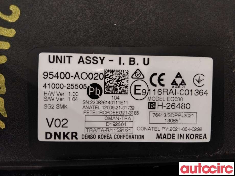 Styreenhet diverse til Kia Niro EV 2022-->> (KIA|95400AO020|41000-25505|95400-AO020)