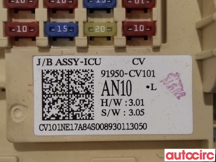 Sikringsboks til Kia EV6 2021-->>  (KIA|91950CV101||91950-CV101)