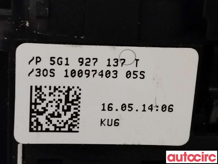 Bryter diverse til VW Golf VII 2012-2017 (Fase 1)  (VOLKSWAGEN|5G1927137T)