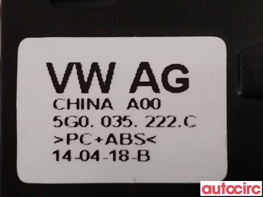 Diverse deler til VW Golf VII 2012-2017 (Fase 1)  (VOLKSWAGEN|5G0035222C)