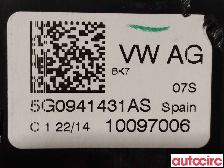 Bryter lys til VW Golf VII 2012-2017 (Fase 1)  (VOLKSWAGEN|5G0941431BG|5G0941431AS)