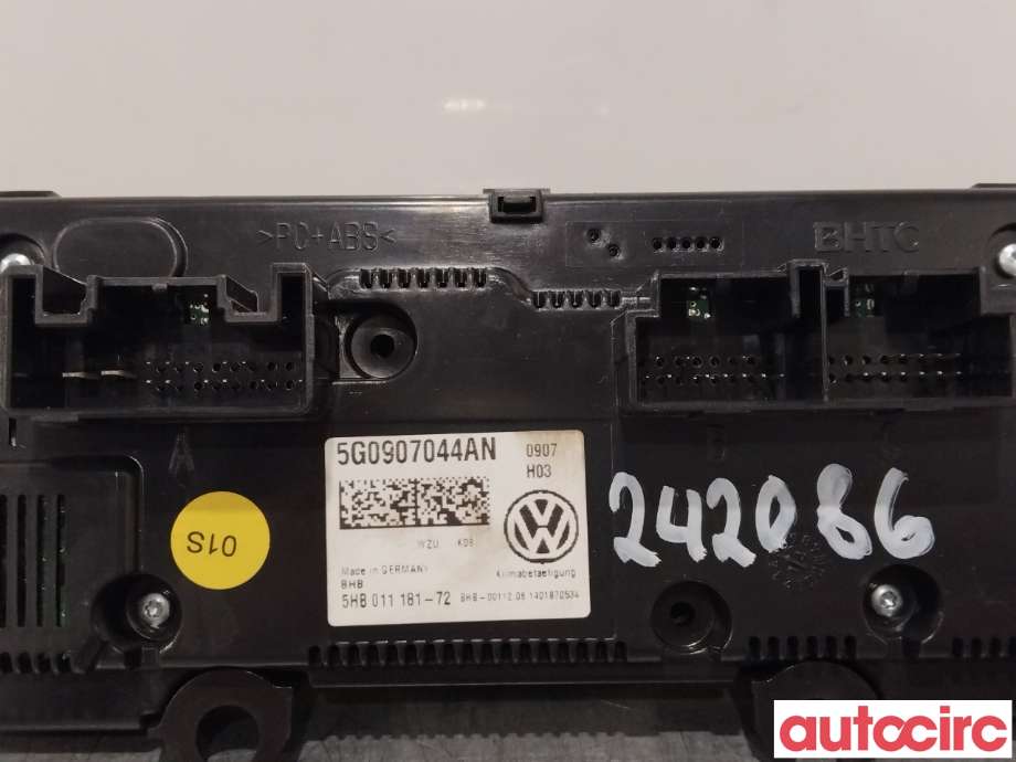Varmeapparat betjening til VW Golf VII 2012-2017 (Fase 1)  (VOLKSWAGEN|5G0907044BD||5G0907044AN)