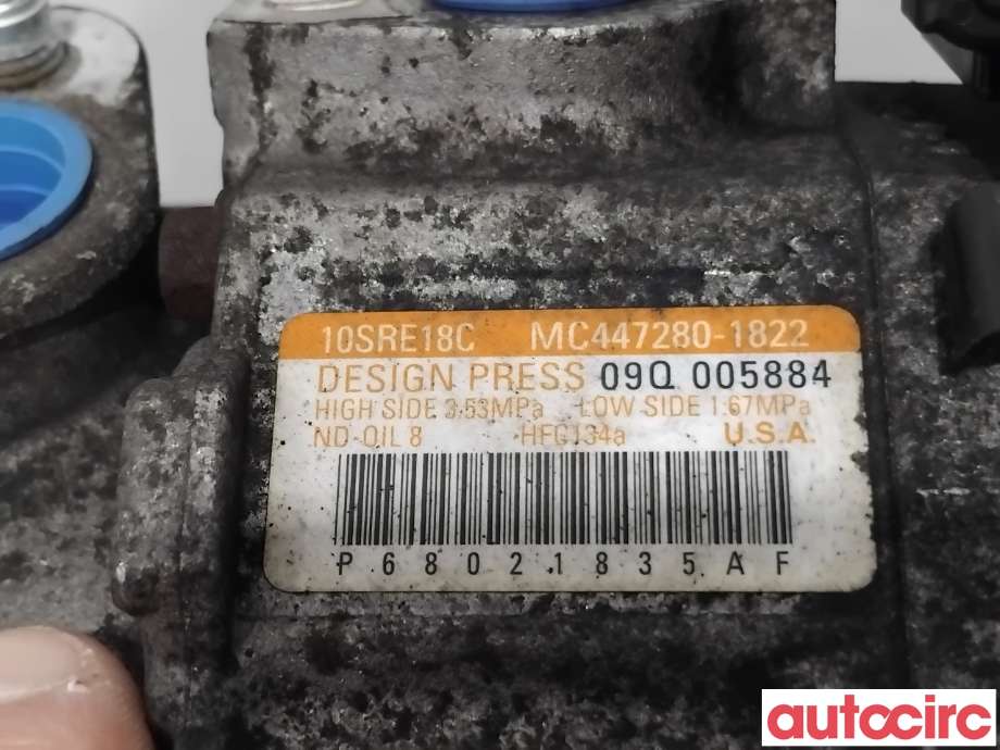 Aircondition kompressor til Jeep Grand Cherokee, 2012-2020 (JEEP|68021835AF)