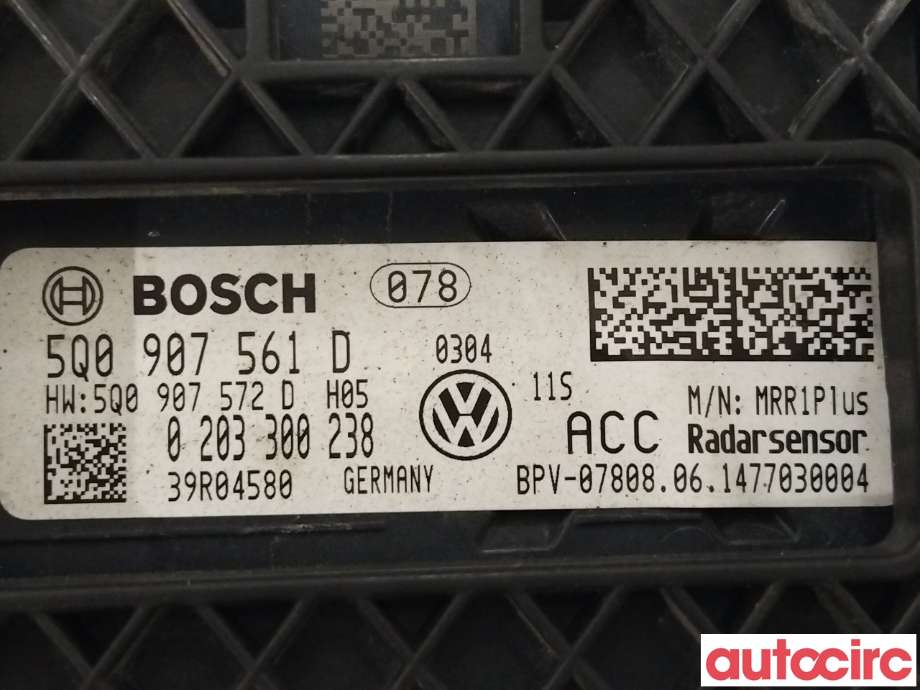 Sensor radar til VW Golf VII 2012-2017 (Fase 1)  (VOLKSWAGEN|5Q0907561F|5Q0907561D)