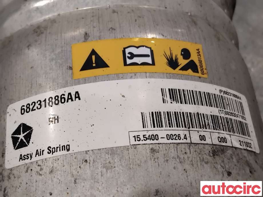 Fjær foran nivå luftpute/belg til Jeep Grand Cherokee 2012-2020  (JEEP|68231886AA|155400-00264)