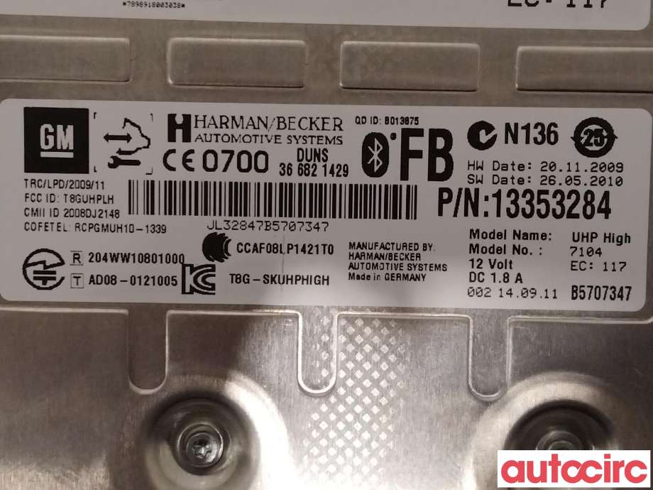 Styreenhet diverse til Opel Insignia A 2009-2014  (OPEL|13353284)