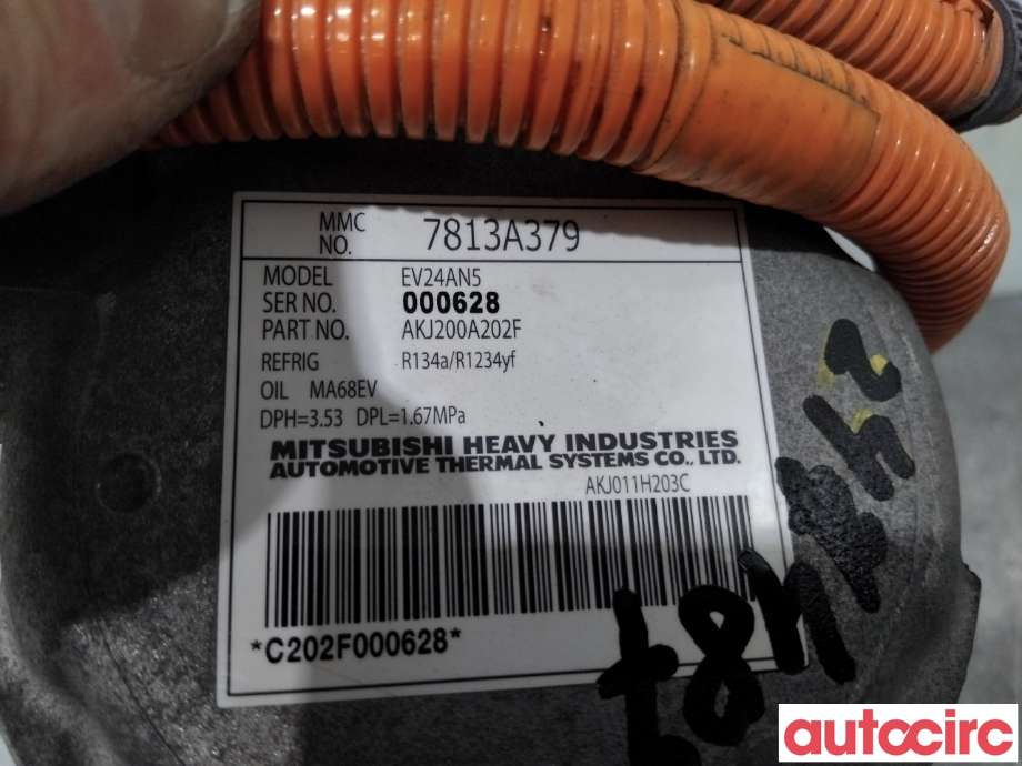 Aircondition kompressor til Mitsubishi Outlander 2015-->> (Type III, Fase 2)  (MITSUBISHI|7813A784|AKJ200A202F|7813A379)