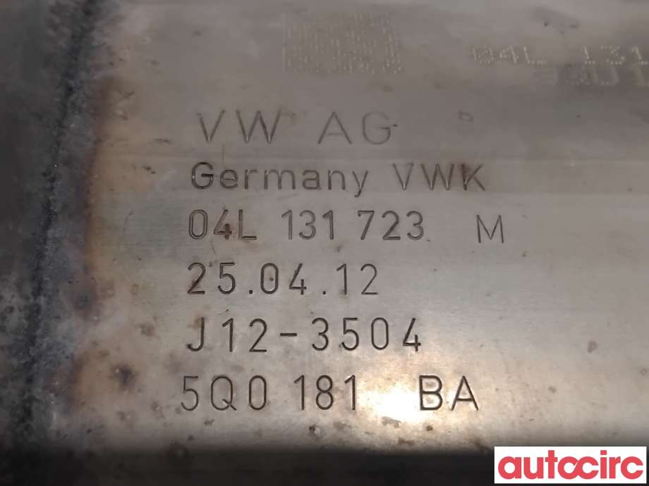 Partikkelfilter til VW Golf VII 2012-2017 (Fase 1)  (VOLKSWAGEN|04L131602EX|5Q0181BA|04L131673CX)