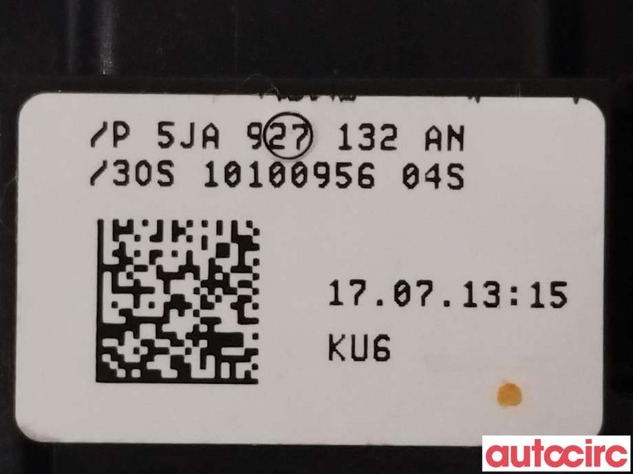 Bryter setevarme til Škoda Rapid 2012-2019  (SKODA|5JA927132AN)