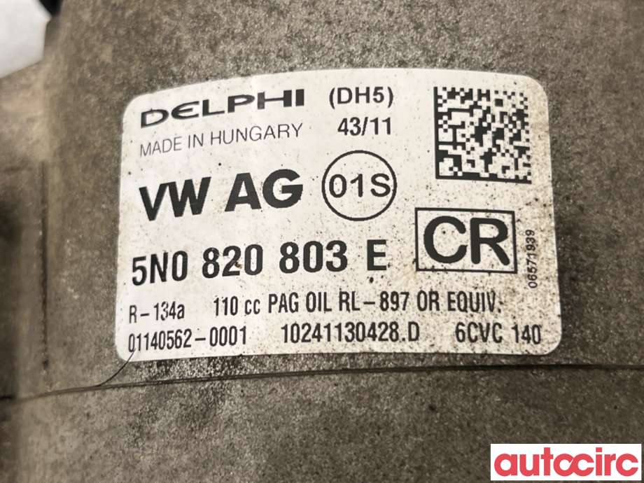 Aircondition kompressor til VW Passat 2011-2015 (B7) (B7) (VOLKSWAGEN|5K0820803X|6CVC140|1K0820808F)