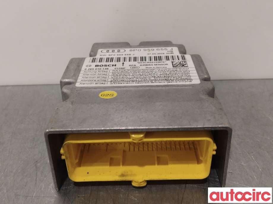 Airbag elektronikk til Audi A3 2003-2008 (Type II, Fase 1)  (AUDI|8P0959655S|8P0959655J)