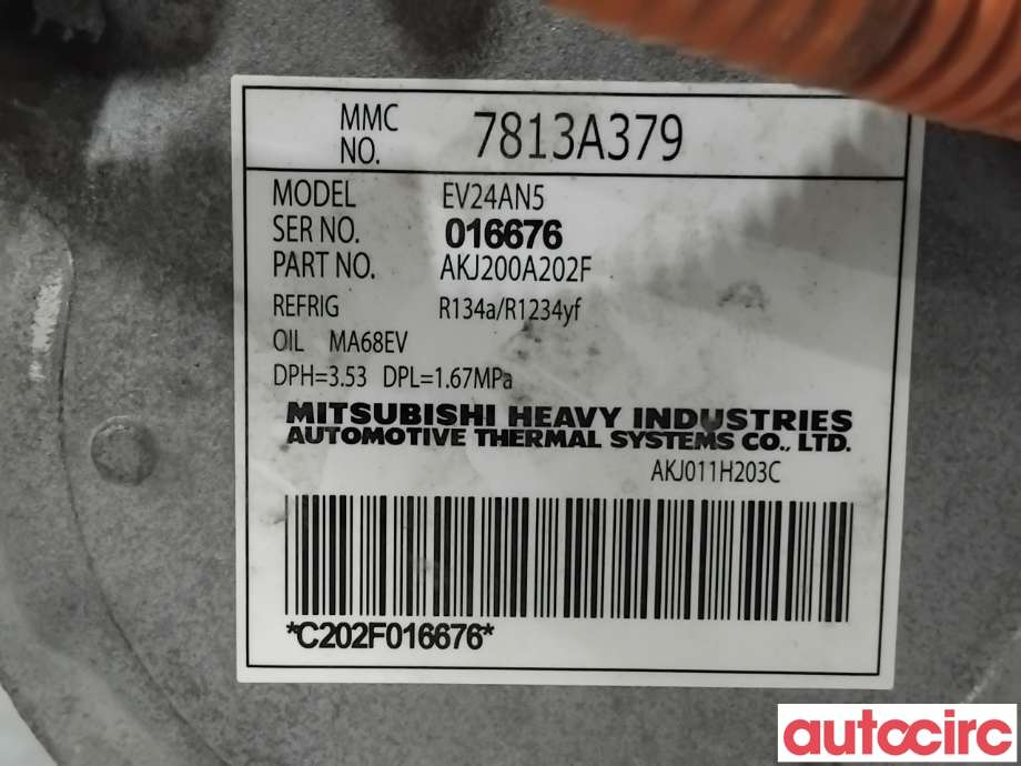 Aircondition kompressor til Mitsubishi Outlander 2015-->> (Type III, Fase 2)  (MITSUBISHI|7813A784|AKJ200A202F|7813A379)