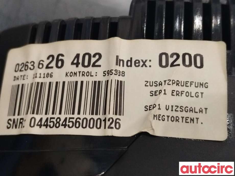 Instrumentpanel til Audi A4 2004-2008 (Type III) (B7) (B7) (AUDI|8E0920901GX|8E0920901G)