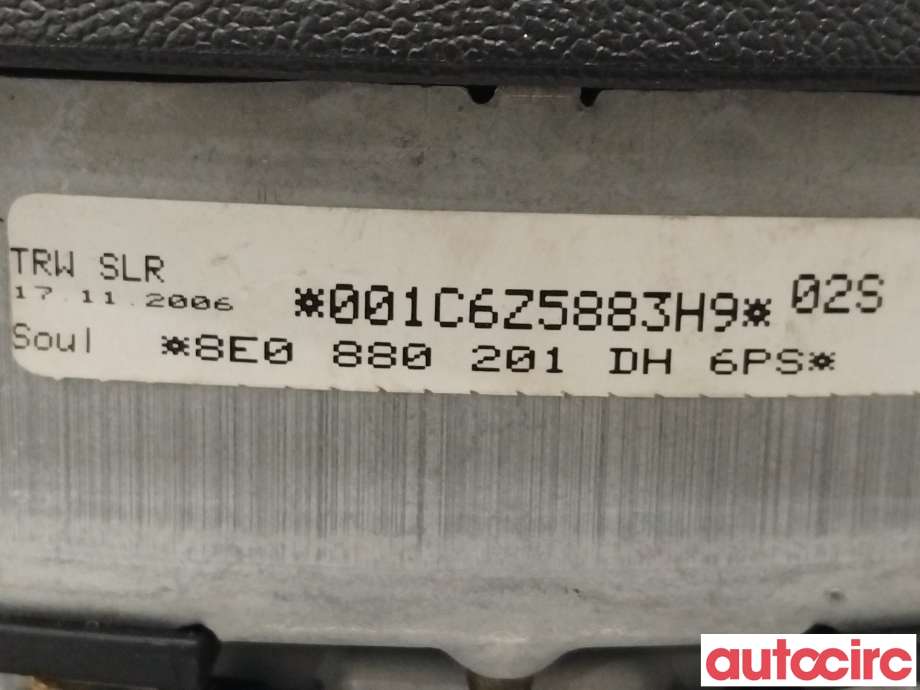 Airbag rattpute til Audi A4 2004-2008 (Type III) (B7) (B7) (AUDI|8E0880201BN|8E0880201DH)
