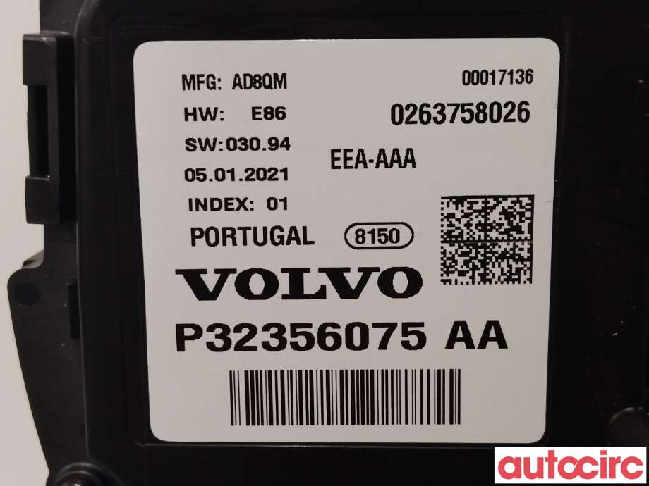Instrumentpanel til Volvo XC40 2018-2024  (VOLVO|36003414|32356075)
