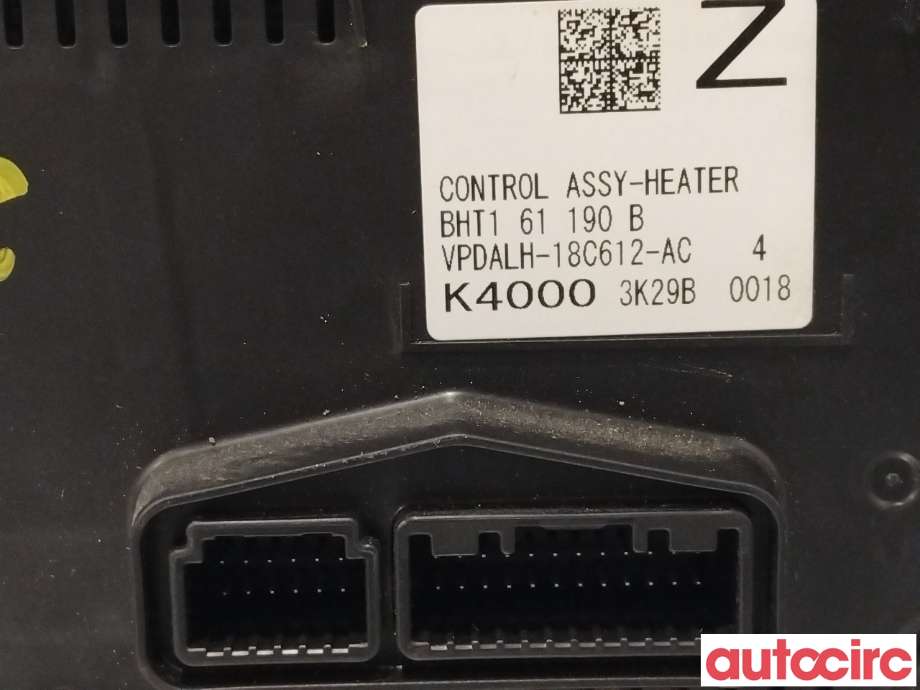 Varmeapparat betjening til Mazda 3 2013-2016 (Type III, Fase 1)  (MAZDA|BHT1-61-190F|BHT1-61-190-B)