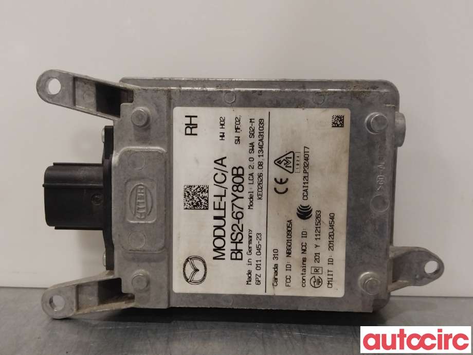 Sensor radar til Mazda 3 2013-2016 (Type III, Fase 1)  (MAZDA|BHS2-67-Y80F|6PZ011045-23|BHS2-67Y80B)