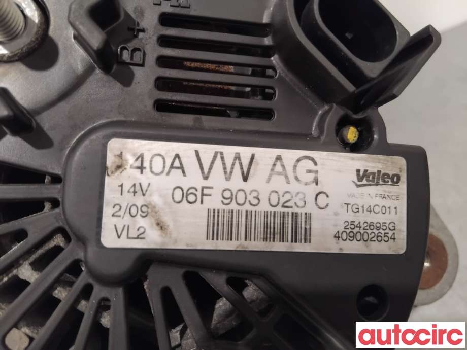Dynamo til Audi A3 2009-2012 (Type II, Fase 2)  (AUDI|06F903023HX|TG14C011|06F903023C)