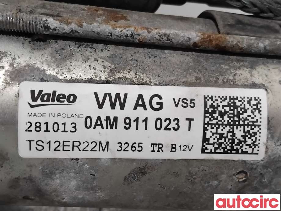 Starter til VW Polo 2014-2017 (Type V, Fase 2)  (VOLKSWAGEN|0AM911023TX|TS12ER22M|0AM911023T)