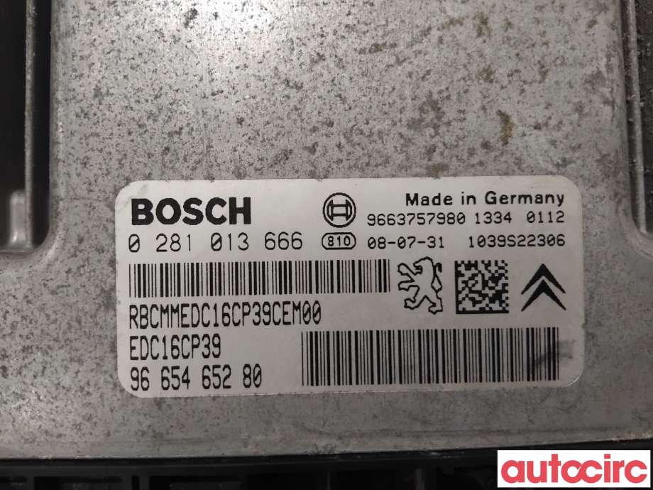 Styreenhet motor til Mitsubishi Outlander 2010-2012 (Type II, Fase 2)  (MITSUBISHI|1860B378|0281013666|9663757980)