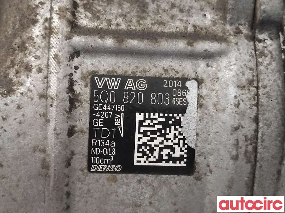 Aircondition kompressor til VW Golf VII 2012-2017 (Fase 1) (VOLKSWAGEN|5Q0820803F|447150-4207|5Q0820803K)