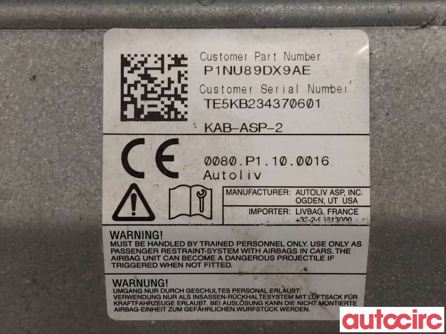 Airbag kne til Jeep Grand Cherokee 2012-2020 (JEEP|5SG30DX9AA|P1NU89DX9AE)