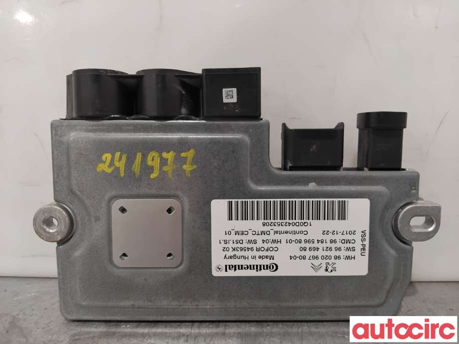 Styreenhet tenning til Peugeot Expert 2016-->> (Type III)  (PEUGEOT|9818456980|94563K|9802096780)