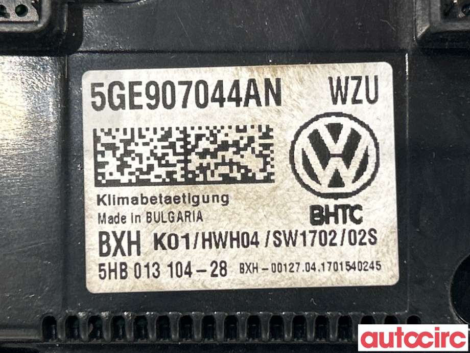 Varmeapparat betjening til VW e-Golf 2017-2020 (Fase 2) (VOLKSWAGEN|5GE907044AN|)