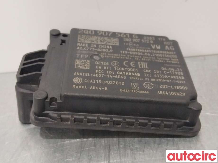 Sensor radar til VW T-Cross 2019-->>  (VOLKSWAGEN|2Q0907561P|2Q0907561G)