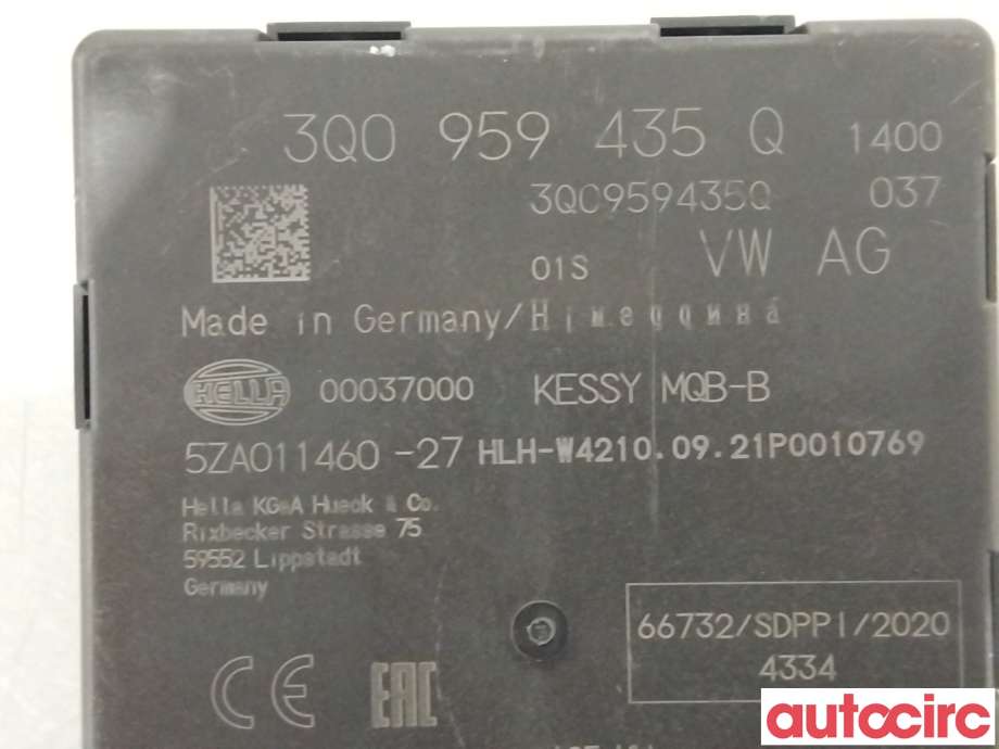 Styreenhet nøkkelfri/keyless til VW T-Cross 2019-->>  (VOLKSWAGEN|3Q0959435Q)