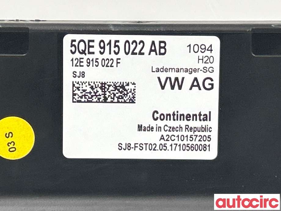 Styreenhet batteri til VW e-Golf 2017-2020 (Fase 2)  (VOLKSWAGEN|5QE915022BM|5QE915022AB)