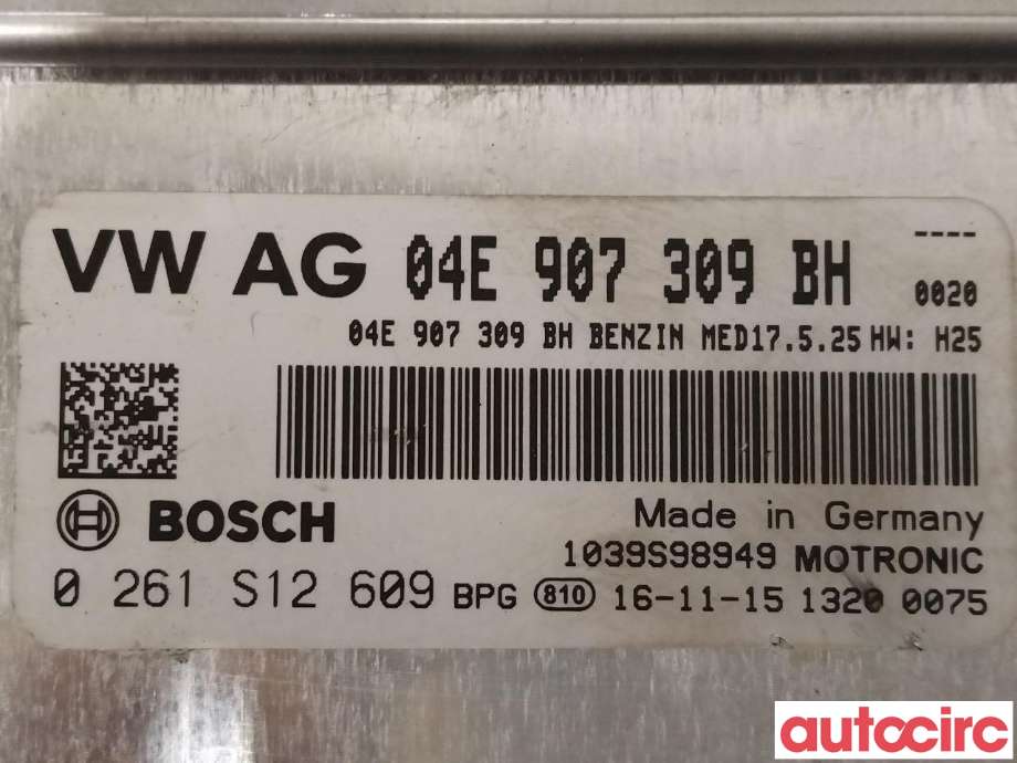 Styreenhet motor til VW Tiguan 2016-2020 (Type II, Fase 1)  (VOLKSWAGEN|04E906027BM|04E907309BH)