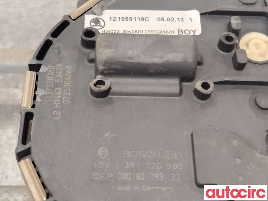 Viskermotor frontrute til Škoda Octavia 2005-2008 (Type II, Fase 1)  (SKODA|1Z1955119C|1397220580|1Z1955119D)