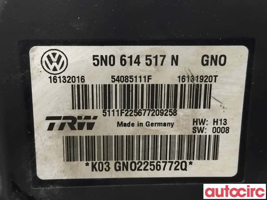 ABS sentral til VW Tiguan 2007-2011 (Type I, Fase 1)  (VOLKSWAGEN|5N0614517N|54085111F)