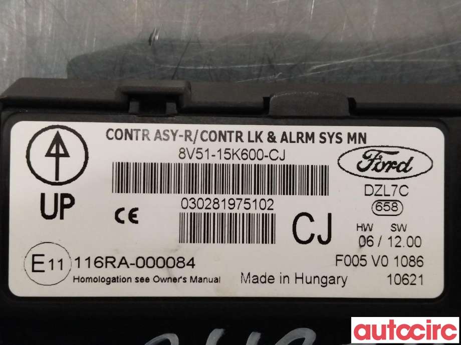 Styreenhet diverse til Ford Fiesta 2008-2012 (Type VI, Fase 1)  (FORD|1741770|8V51-15K600-CJ)