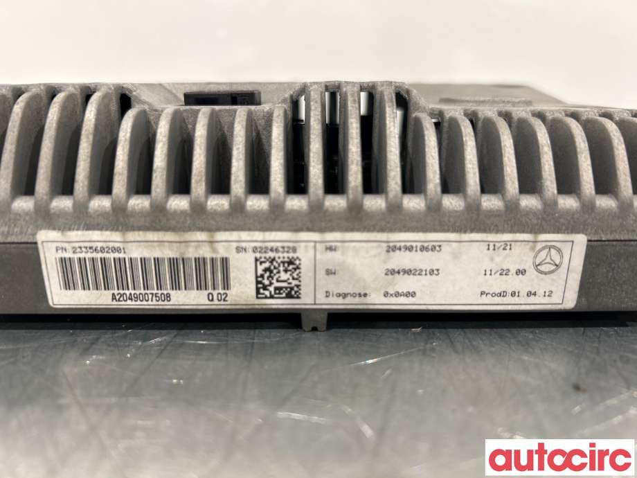 Multimedia display (MCU - Media Controller Unit) til Mercedes C-Klasse 2011-2014 (Fase 2) (W204) (W204) (MERCEDES|A1729004004|A2049010603)