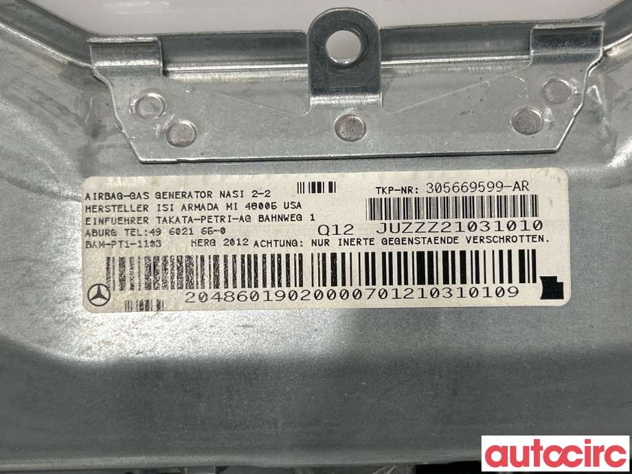 Airbag kne til Mercedes C-Klasse 2011-2014 (Fase 2) (W204) (W204) (MERCEDES|A2048601902|)