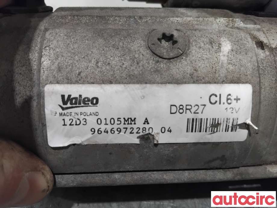 Starter diesel til Citroën Jumpy 2007-2016 (Type II)  (CITROEN|5802EF|D8R27|9646972280)