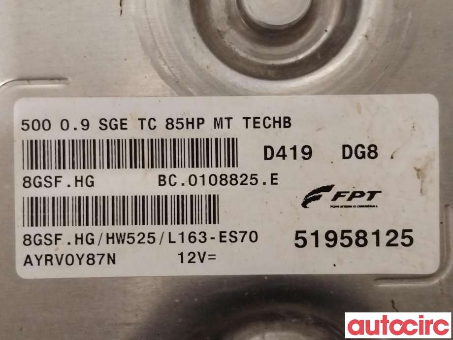 Styreenhet motor til Fiat 500 2008-2020  (FIAT|51958125)