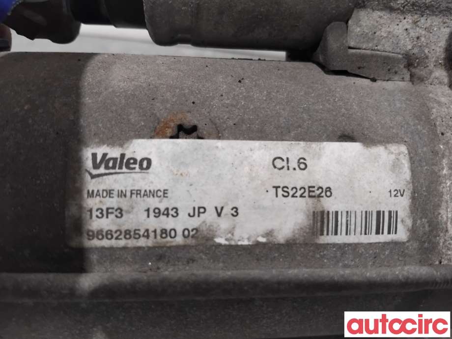 Starter diesel til Peugeot 508 2011-2014 (Type I, Fase 1)  (PEUGEOT|5802CE|TS22E26|9662854180)