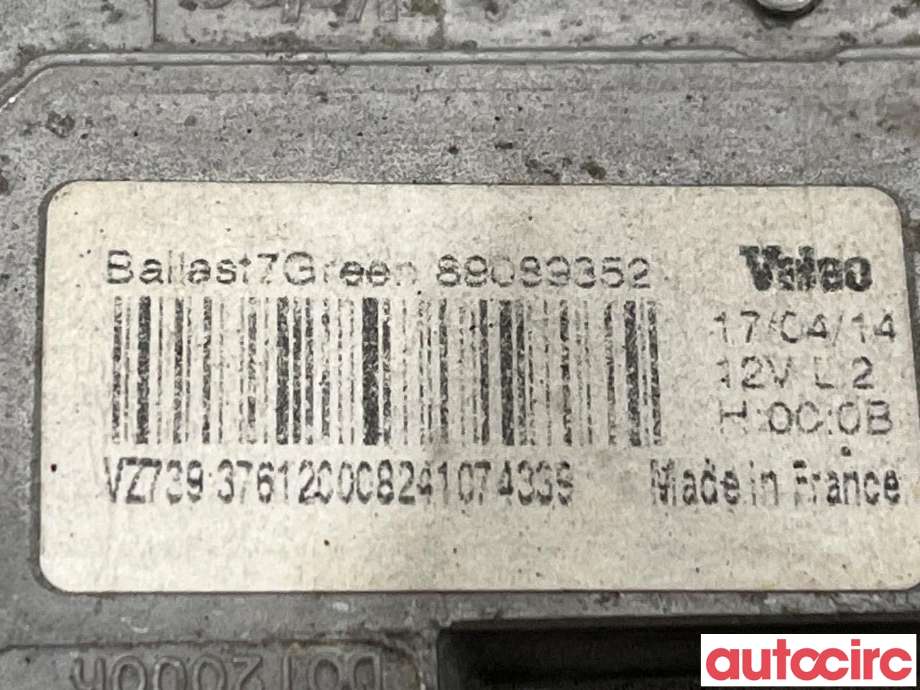 Styreenhet xenon/ballast til Volvo V60/V60 CC 2013-2018 (Type I, Fase 2)  (VOLVO|31297941|89089352|)
