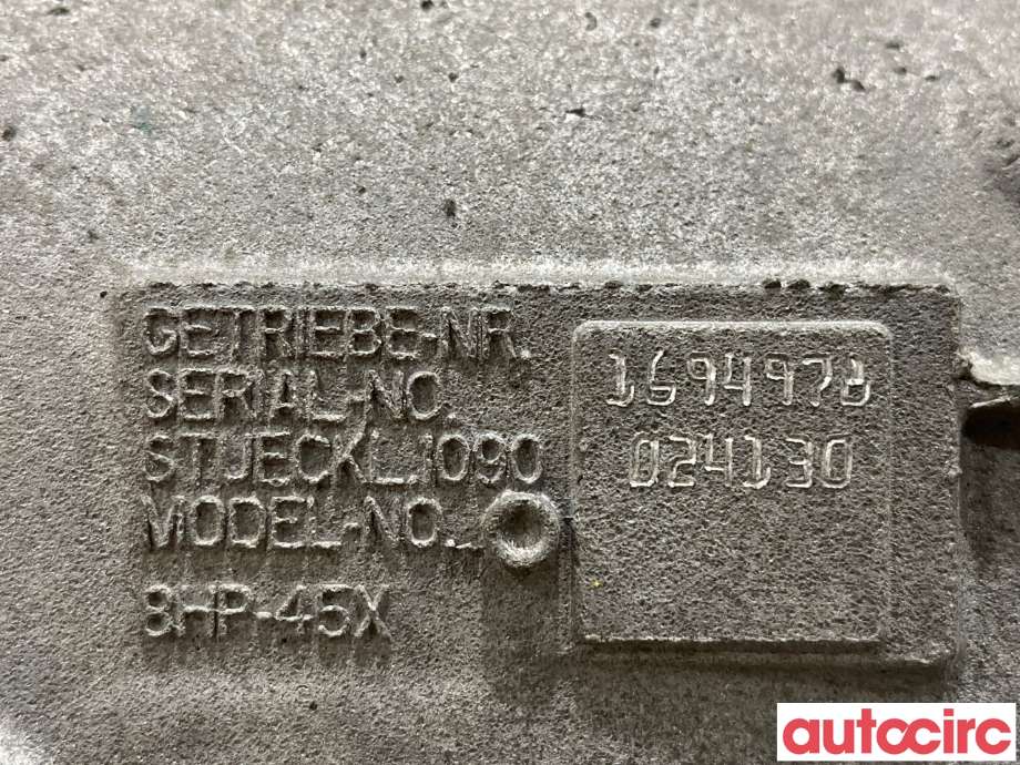 Girkasse automat til BMW 3-Serie 2012-2018 (F30/F31/F34) (F30/F31/F34) (BMW|24009487559|GA8HP45X)
