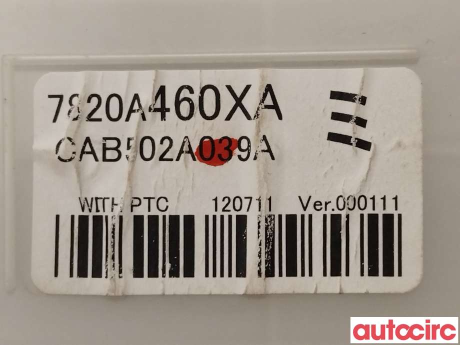 Varmeapparat betjening til Mitsubishi Outlander 2012-2015 (Type III, Fase 1)  (MITSUBISHI|7820A460XA|CAB502A039A)
