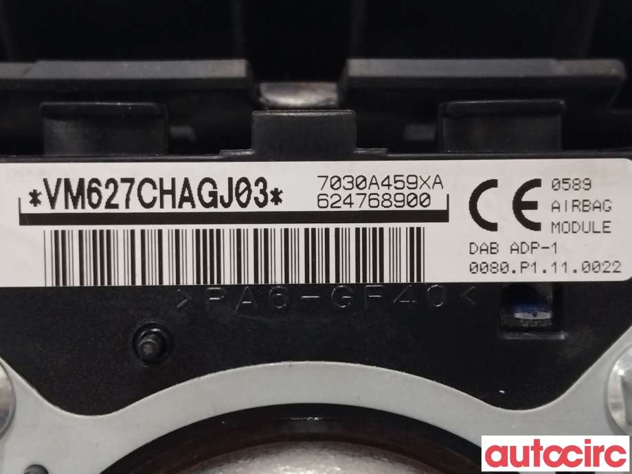 Airbag rattpute til Mitsubishi Outlander 2012-2015 (Type III, Fase 1)  (MITSUBISHI|7030A459XA|)