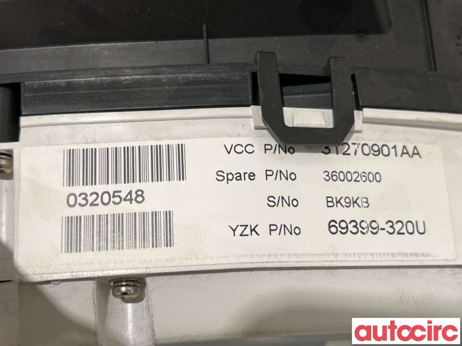 Instrumentpanel til Volvo XC70 2008-2013 (Type II, Fase 1)  (VOLVO|36002600|69399-320U)