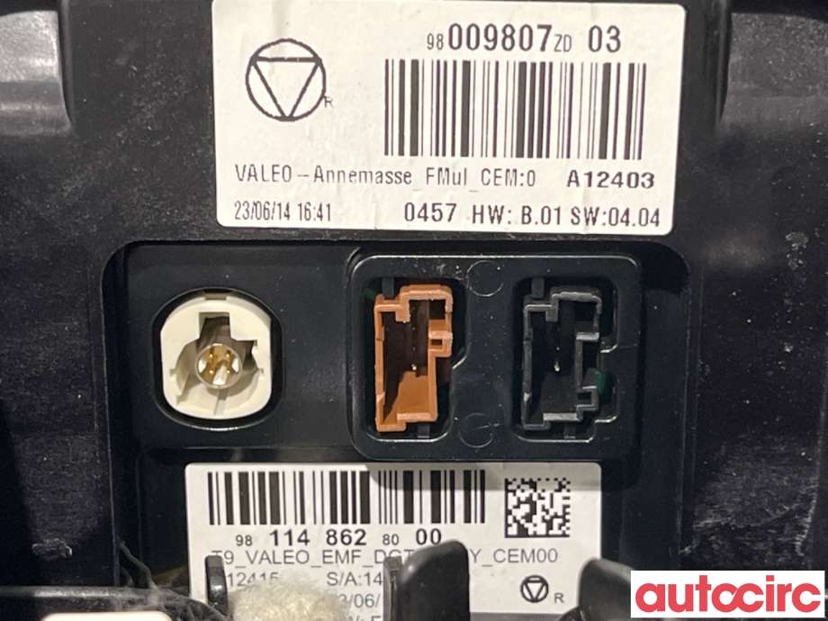 Instrument kjørecomputer til Citroën C4, Cactus 2014-2017 (Fase 1)  (CITROEN|98009807ZD|)