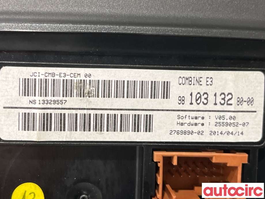Instrumentpanel til Citroën C4, Cactus 2014-2017 (Fase 1)  (CITROEN|9813854080|9810313280|9821714180)