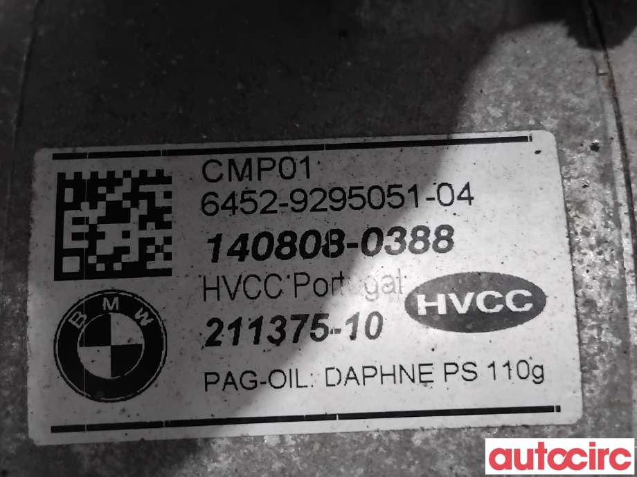 Aircondition kompressor til BMW X3 2010-2017 (F25) (F25) (BMW|54525A5C713|211375-10|6452-9295051)